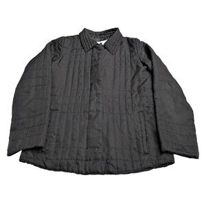 Eddie Bauer Black Quilted Jacket XS Women's Lightweight Full Zip Coat